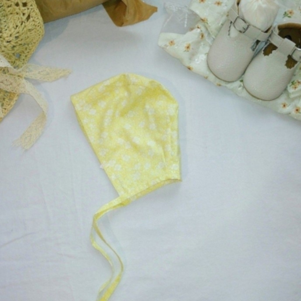 Zara Floral Yellow Baby Bonnet